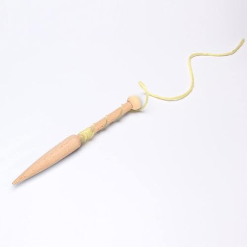 GORGECRAFT Wood Bobbin Stick Wooden Knitting Needles Single Head Weaving Loom Machines Tools Beech Shuttle Crochet Hook for DIY Wool Sweater Tapestry Rug Scarf Making Crafts Supplies