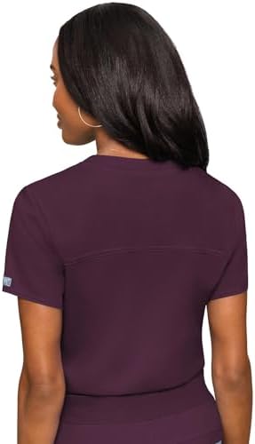 Med Couture Touch Women's Scrub Tops V-Neck Tuck-in Top with 1 Pocket
