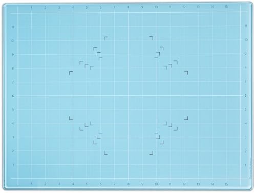 GLASSBOARD STUDIO Glass Craft Mat - Magnetic, Heat & Scratch Resistant - For Crafting, Cutting, Painting, Mixed Media Artwork - Grid Lines, Non-Slip Rubber Feet (Ice 13.5"L x 18"W)