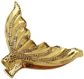 Vintage Crocodile Head Journal Clip - 3.4 Inch Heavy Duty Alligator Metal Book Clip Pin, Solid Decorative Bookmark Paper Organizer Notebook Holder Planner for Home Office Desk