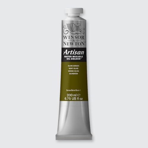Winsor & Newton Artisan Water Mixable Oil Paint, 200ml, Olive Green