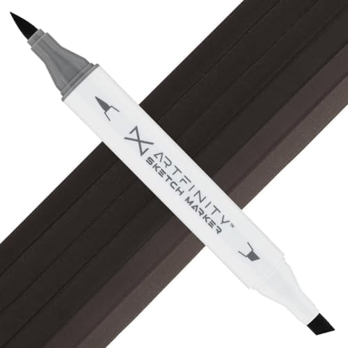 Artfinity Sketch Markers - Warm Gray 8 WG8, Vibrant, Professional, Dye-Based Alcohol Markers for Artists, Drawing, Travel, & More
