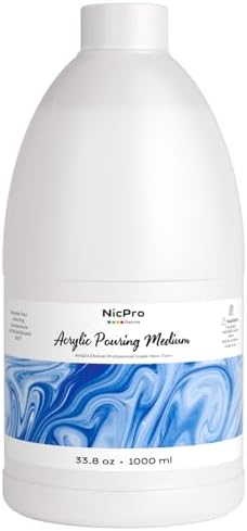 Nicpro Pouring Medium for Acrylic Paint 33.8oz/1000ml,Acrylic Paint Thinner