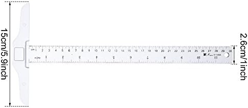 Pangda 2 Pcs 12 Inch T-Square Ruler Plastic for Drafting Drawing