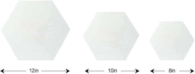 TRANSON 3 Sizes Hexagon Shaped Stretched Canvas Primed Ready for Painting
