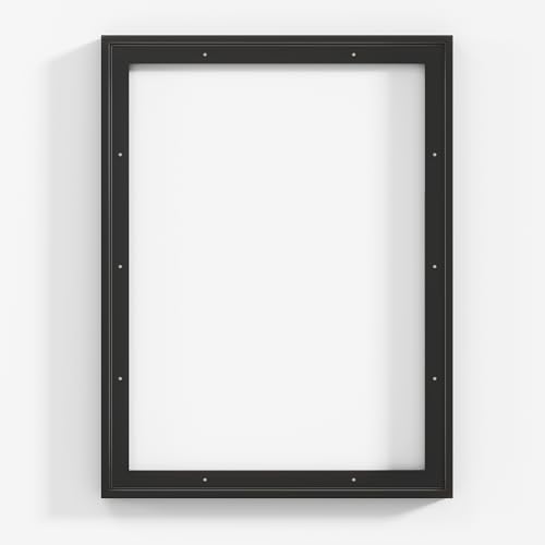 Venusmiles Canvas Frame 18x24 Frame for Canvas Painting Floating for 1" Deep, Floater for Canvas Artist Panel Oil Painting Wall Art Décor, Vertical or Horizontal Picture Wall Decor, Black
