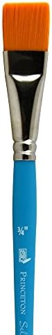 Princeton Select Artiste, Mixed-Media Brushes for Acrylic, Oil, Watercolor Series 3750 Flat Wash Synthetic, Size 3/4 Inch