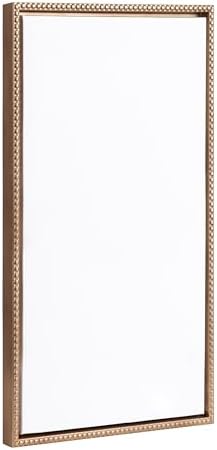 Kate and Laurel Sylvie Blank Framed Canvas Wall Art; 14x26.5 Gold Beaded; Modern Empty Canvas for Paint-Your-Own Art; Ready to Paint Premium Canvas Already Framed