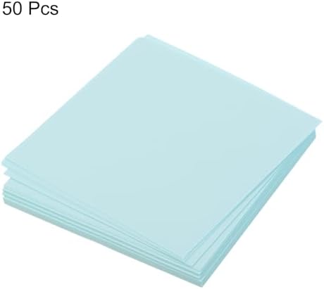 MECCANIXITY 50 Sheet Origami Paper Double Sided Light Blue 2.5x2.5 Inch Square Sheet for Art Craft Project, Beginners, Gift Decoration