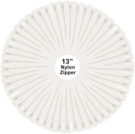 Mandala Crafts 80 PCs Off White Closed-End 13 Inch Nylon Zippers for Sewing