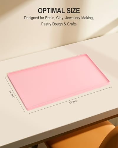 Silicone Art Mat for Crafts, 12" x 19" Waterproof Non-Slip Painting Mat