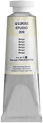 Lukas Studio Artist Oil Color Paints - High-pigment oil paint made with natural binder for artist, painting, & more! - [Beige - 37 mL]