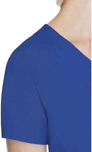 Med Couture Touch Scrub Top for Women Raglan Sleeve 6 Pockets Modern Fit