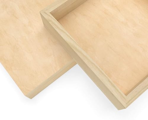 Arteza Wooden Canvas Board, 8x8 Inch, Pack of 5, Birch Wood, Cradled Artist Wood Panels for Painting, Encaustic Art, Wood Burning, Pouring, Use with Oils, Acrylics | 1.5 in Profile, Smooth 5 mm Surface, Sanded Edges, For Oil, Acrylic Pouring, Wood Burn...