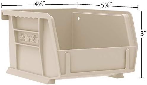 Akro-Mils 30210 AkroBins Plastic Storage Bins, 5"x4"x3", Black, 24-Pack