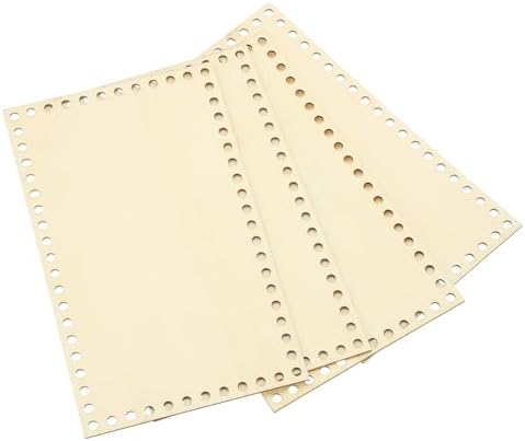 PATIKIL 6 x 10 Inch Crochet Basket Base, 4 Pcs Basket Bottoms Square Wood Base Shaper Bag Making Supplies Weaving Knitting Kit for Crochet Shoulder Bag Handbag Purse Craft