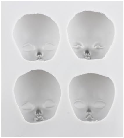 Baby Face Polymer Clay Mold Human Face Silicone Molds Set of 4
