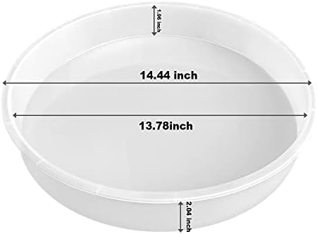 RESINWORLD 14" Round x 2" Deep XL Large Tray Mold, Shiny Silicone Tray Board Table Clock Mold for Epoxy Resin Casting, Floral Preservation Bouquet Resin Mold Home Decor