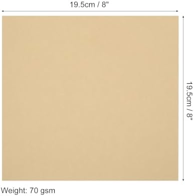 MECCANIXITY 50 Sheets Origami Paper Double Sided 8x8 Inch(20x20cm) Square Sheet for Art Craft Project, Beginners, Gifts Decor, Khaki