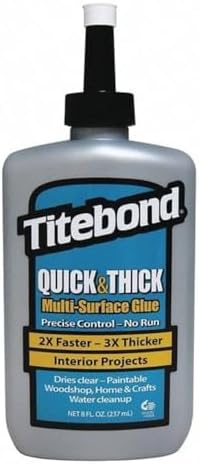 Titebond 2403 8OZ Quick & Thick Glue, 8 oz, Clear