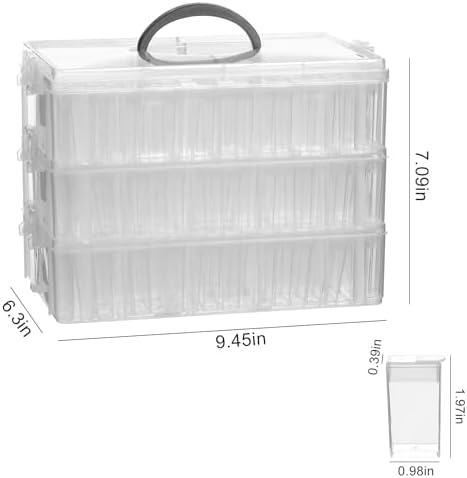 VTG Diamond Painting Storage Container, 240 Grids, Bead Organizer for Art Supplies, Jewelry Craft Storage Box