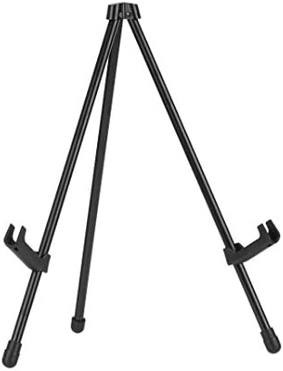 Amazon Basics Tabletop Instant Easel, Black Steel, Portable Tripod for Paintings, Signs, Posters, Adjustable Display