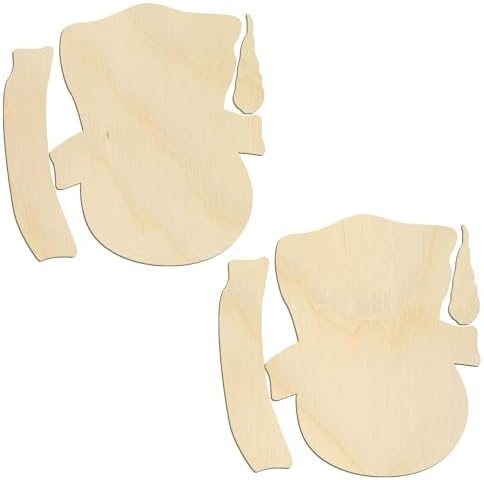 Snowman Face Shape – Laser Cut Unfinished Wood Cutout Shapes for DIY Christmas Crafts, Painting, Ornament Making, Winter Holiday Home and Classroom Decorations (Snow man)