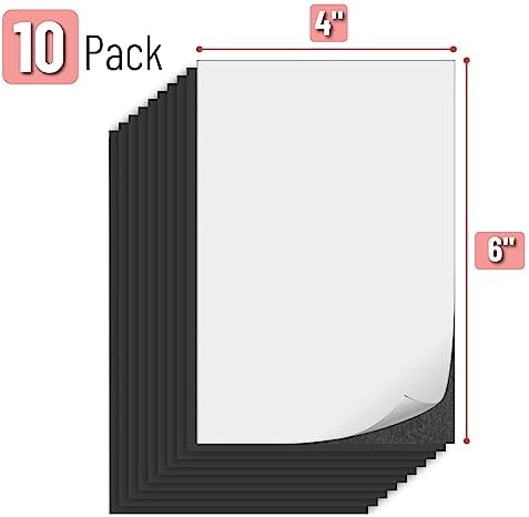 Mr. Pen- Adhesive Magnetic Sheets, 4" x 6", 10 Pack