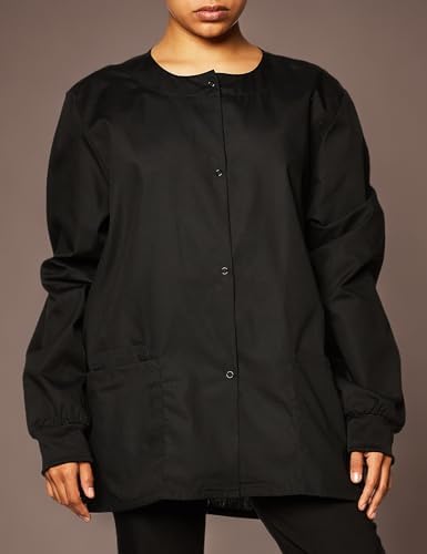 Cherokee WW Originals Scrubs Jacket for Women Snap Front 3 Pockets