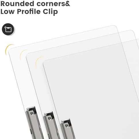 Extra Large 11x17 Clipboards, Plastic Clear Drawing Boards, Horizontal Clip Board, Landscape Layout. Suitable for Watercolor, Sketching, Painting. Art & Drafting Supply
