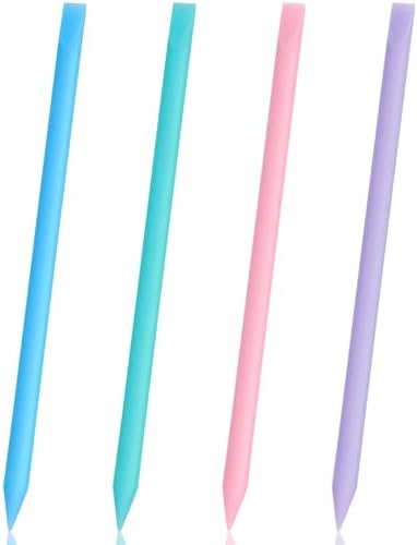 Gartful 4PCS Pointed Silicone Stir Sticks, Reusable Mixing Sticks for Epoxy Resin, Paint, Making Glitter Tumblers Cups, Arts, Crafts, Facial Mask Stirring Rods, 4 Colors