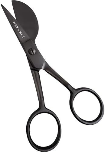 Applique Embroidery Scissors Set - Duckbill & Needlepoint, 4.5", Black