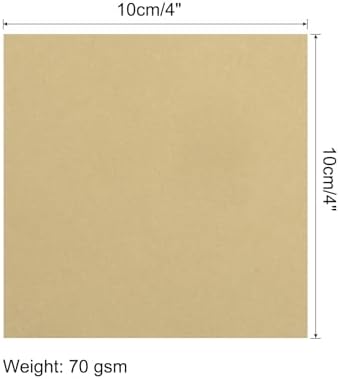 MECCANIXITY 50 Sheet Origami Paper Double Sided Khaki 4x4 Inch Square Sheet for Art Craft Project, Beginners, Gifts Decor