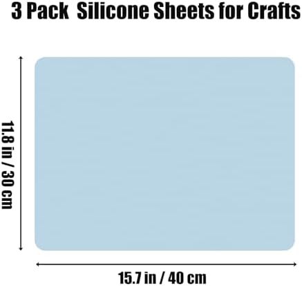 PandaEar 3 Pack Silicone Craft Mats for Resin Casting & Jewelry Making