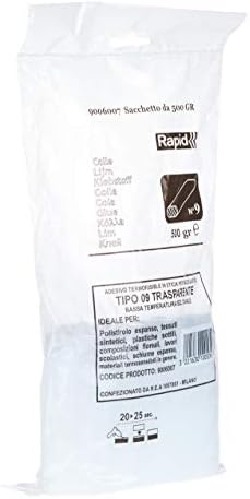 Rapid Multipurpose Transparent and Oval Hot Glue Sticks for Heat Sensitive Objects, Length: 100 mm, 500 g, 59006007