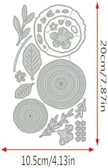 Flowers Metal Cutting Die for Scrapbooking - Cut Stencils for DIY Scrapbook Photo Album Decorative Paper Card, Card Making Supplies, Stencils & Crafting Die Cut (Wood & Flower 7.9 x 4.1 in)