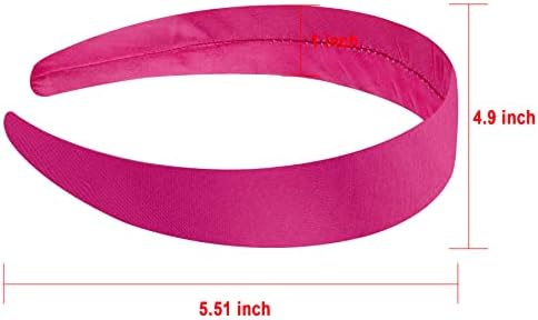 Duufin 30 Pieces Satin Headbands for Girls Women 1 Inch Headband Crafts DIY