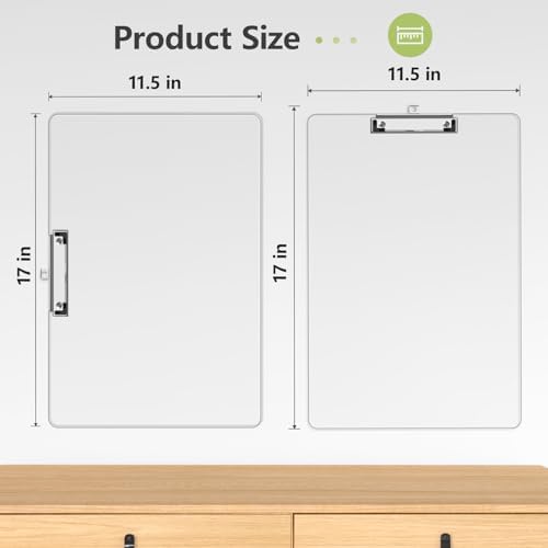 11 x 17 Extra Large Clipboard 2 Pack, Clear Clip Board