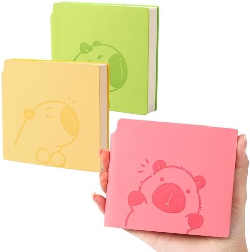 3 Pack Mini Capybara Blank Notebook Cartoon Pocket Unlined Sketchbook