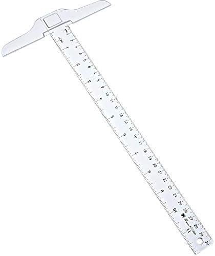 Pangda 1 Pcs 12 Inch T-Square Ruler Plastic for Drafting Drawing