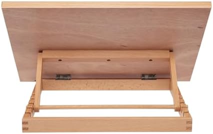 SoHo Urban Artist 12x16 Adjustable Portable Drawing Board Stand Easel, 5 Positions, Natural Beechwood Finish