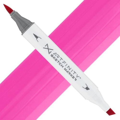 Artfinity Sketch Markers - Magenta RV1-5, Vibrant, Professional, Dye-Based Alcohol Markers for Artists, Drawing, Travel, & More
