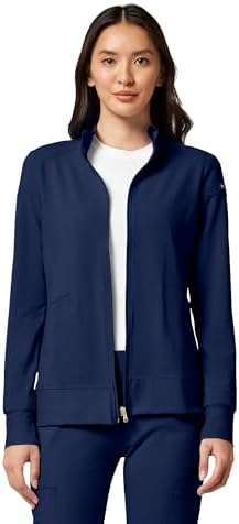 Cherokee iFlex Scrub Jacket for Women 2 Pocket Zip Front