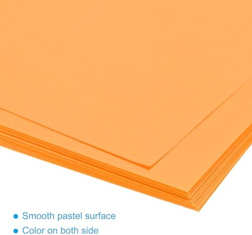 MECCANIXITY 50 Sheet Origami Paper Double Sided Fluorescent Orange 5x5 Inch Square Sheet for Art Craft Project, Beginners, Gifts Decor