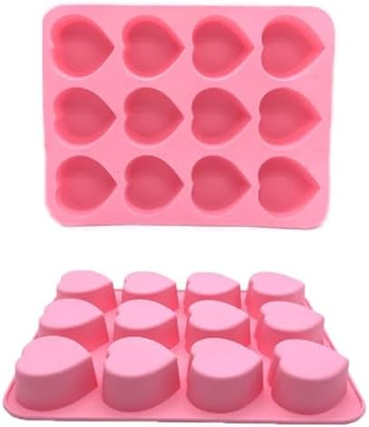 Heart Silicone Molds, Set of 2 Small Heart Handmade Soap Molds