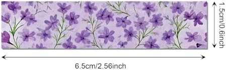 Purple Floral Washi Tape Set - 12 Rolls Decorative Masking Tape Crafts