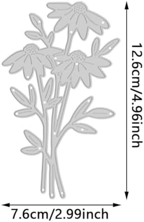 Cutting Dies Metal Stencils Scrapbooking Tools DIY Embossing Template for Paper Card Making Album Arts Crafts Supplies (Sunflower Bouquet-12.6x8cm)