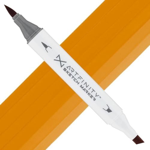 Artfinity Sketch Markers - Mineral Orange YR4-4, Vibrant, Professional, Dye-Based Alcohol Markers for Artists, Drawing, Travel, & More
