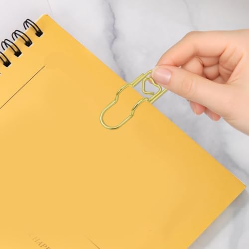 HINGTAI 20Pcs Colorful Metal Pen Clips, Paper Clip Pen Holder Supplies Cute Office Supplies Blue Rose Red Purple Green Rose Gold Gold for Notebook Papers Journal Book