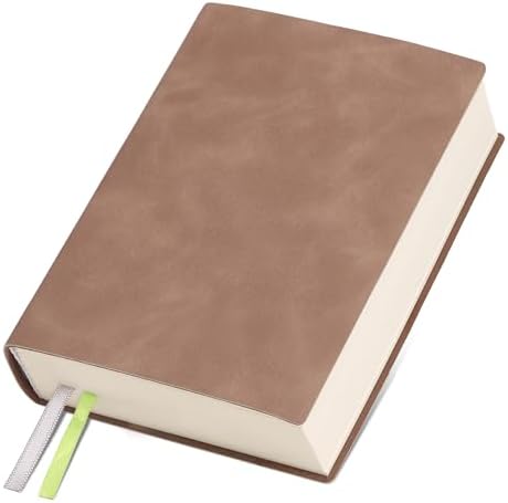 Thick Blank Journal Notebook 400 Pages , A6 Unlined Plain Sketchbook , 100gsm Thick Paper Hardcover Soft Leather Cover, No Lines Drawing Pad Memo Diary Writing Art Notepad ，3.9 × 5.5 Upgrade Page (khaki)